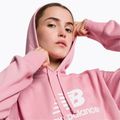 Hanorac de antrenament pentru femei New Balance Essentials Stacked Logo French Terry Hoodie roz WT31533HAO 4