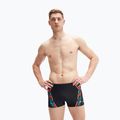 Pantaloni scurți de înot Speedo Tech Print pentru bărbați, negru/portocaliu 4