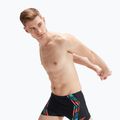 Pantaloni scurți de înot Speedo Tech Print pentru bărbați, negru/portocaliu 5