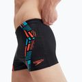 Pantaloni scurți de înot Speedo Tech Print pentru bărbați, negru/portocaliu 7