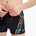 Pantaloni scurți de înot Speedo Tech Print pentru bărbați, negru/portocaliu 8