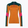 Longsleeve termoactiv pentru femei Smartwool Merino Baselayer Colorblock 1/4 Zip Boxed marmalade 3