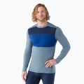 Longsleeve termoactiv pentru bărbați Smartwool Thermal Merino Baselayer Colorblock Crew Boxed pewter blue