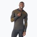 Bluză termică pentru bărbați Smartwool Intraknit Thermal Merino Baselayer 1/4 Zip charcoal/gold