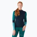 Bluză termică pentru femei Smartwool Intraknit Thermal Merino Baselayer Colorblock 1/4 Zip navy