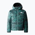 Jacheta de iarnă pentru copii The North Face Reversible Perrito dark sage rain camo print/negru pentru copii