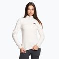 Pulover fleece pentru femei The North Face 100 Glacier Glacier 1/4 Zip gardenia alb