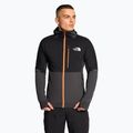 Jachetă de schi pentru bărbați The North Face Dawn Turn Hybrid Ventrix Hoodie asfalt gri/negru/portocaliu șocant