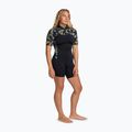 Costum de înot pentru femei ROXY 2.0 mm Swell Natural Back Zip SS Springsuit black floral 3