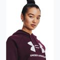 Hanorac de antrenament pentru femei Under Armour Rival Fleece Big Logo dark maroon/white 4