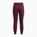 Pantaloni de trekking pentru femei Under Armour Rival Fleece dark maroon/white 6