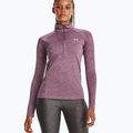 Tricou Under Armour Tech 1/2 Zip pentru femei - Twist misty purple/fresh orchid/metallic silver