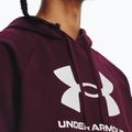 Hanorac cu glugă Under Armour Rival Fleece Logo HD pentru bărbați, maro închis/alb/alb 3