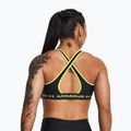 Sutien de fitness Under Armour Crossback Mid negru/galben de lămâie 2