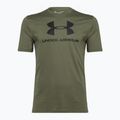 Tricou Under Armour Sportstyle Logo pentru bărbați, de culoare marină, din verde//negru 4