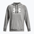 Hanorac bărbătesc Under Armour Rival Fleece Logo HD castlerock light heather/white pentru bărbați 4