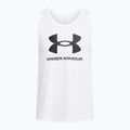 Tank top pentru bărbați Under Armour Sportstyle Logo white/black 3