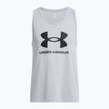 Tank top pentru bărbați Under Armour Sportstyle Logo steel light heather/black 3