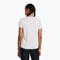 Tricou de antrenament pentru femei Under Armour Tech V-Twist halo gray/white 2
