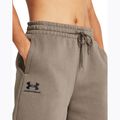 Pantaloni scurți pentru femei Under Armour Essl Flc Relax BF taupe dusk/black 4