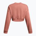 Bluză de antrenament pentru femei Under Armour Rival Terry Os Crop Crew canyon pink/white 4