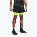 Pantaloni scurți pentru bărbați Under Armour Peak Woven 2in1 black/high vis yellow/high vis yellow