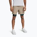 Pantaloni scurți de antrenament pentru bărbați Under Armour UA Vanish Woven 6in timberwolf taupe/negru