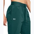 Pantaloni de antrenament pentru femei Under Armour Sport High Rise Woven hydro teal/white 4