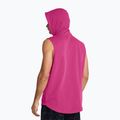 Tricou de antrenament pentru bărbați Under Armour Project Q2 Payoff Fleece HD astro pink/atomic/black 2