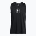 Tricou de baschet pentru bărbați Under Armour Baseline Performance Tank negru/negru/alb