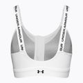 Sutien fitness Under Armour Infinity High Zip 2.0 white/black 2