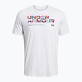 Tricou pentru bărbați Under Armour Colorblock Wordmark white/black 3