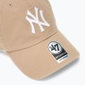 Șapcă 47 Brand MLB New York Yankees CLEAN UP W/No Loop Label khaki 3