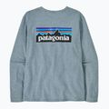 Femei Patagonia P-6 Logo Responsibili-Tee termic albastru cu mânecă lungă 4