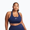 Sutien de antrenament Nike Swoosh Medium Support midnight navy/white