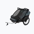 Remorcă de biciletă pentru fouă persoane Thule Chariot Cab dark slate