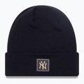 New Era Metalic Badge Badge Cuff Knit New York Yankees iarna capac negru