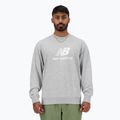 Bluză pentru bărbați New Balance Stacked Logo French Terry Crew athletic grey