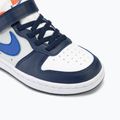 Încălțăminte pentru copii Nike Court Borough Low Recraft white/navy/orange 7