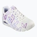 Încălțăminte pentru femei SKECHERS JGoldcrown Uno Spread The Love white/light purple 8