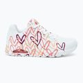 Încălțăminte pentru femei SKECHERS JGoldcrown Uno Spread The Love white/coral 2