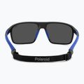 Ochelari de soare pentru bărbați Polaroid PLD 7058/S negru mat albastru/albastru oglindă polarizată hc 5