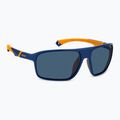 Ochelari de soare pentru bărbați Polaroid PLD 7058/S albastru mat/albastru polarizați cu contrast ridicat