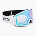 Ochleari de schi Smith Tribute white/blue sensor mirror