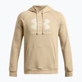 Bluză pentru bărbați Under Armour Rival Fleece Logo HD city khaki/summit white 4