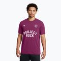 Tricou de antrenament bărbați Under Armour Project Rock Badge Of Honor purple