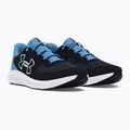 Under Armour Charged Pursuit 3 Big Logo pantofi de alergare pentru femei, negru/albastru orizont/alb 8