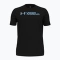 Tricou de antrenament pentru bărbați Under Armour Sliced Wordmark 60/40S black/horizon blue