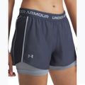 Pantaloni scurți de antrenament pentru femei Under Armour Tech Play Up 2in1 downpour gray / harbor blue / harbor blue 4