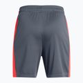 Pantaloni scurți de fotbal pentru copii Under Armour Challenger Knit downpour gray / fire / white 2